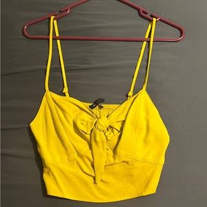 Yellow crop top
